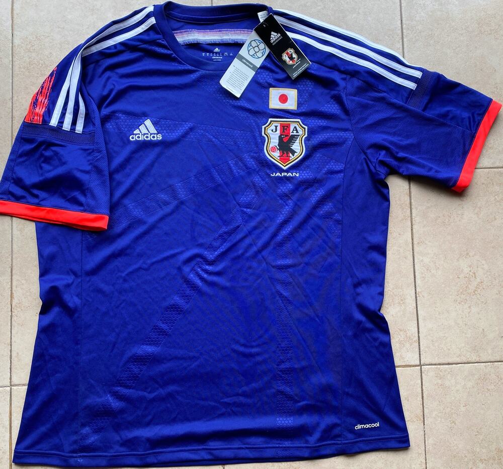 NEW Japan JFA 2014 Brazil ADIDAS ClimaCool World Cup jersey XL blue FIFA vtg